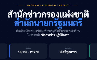 สำนักข่าวกรองแห่งชาติเปิดรับสมัครสอบแข่งขันเพื่อบรรจุเป็นข้าราชการพลเรือน